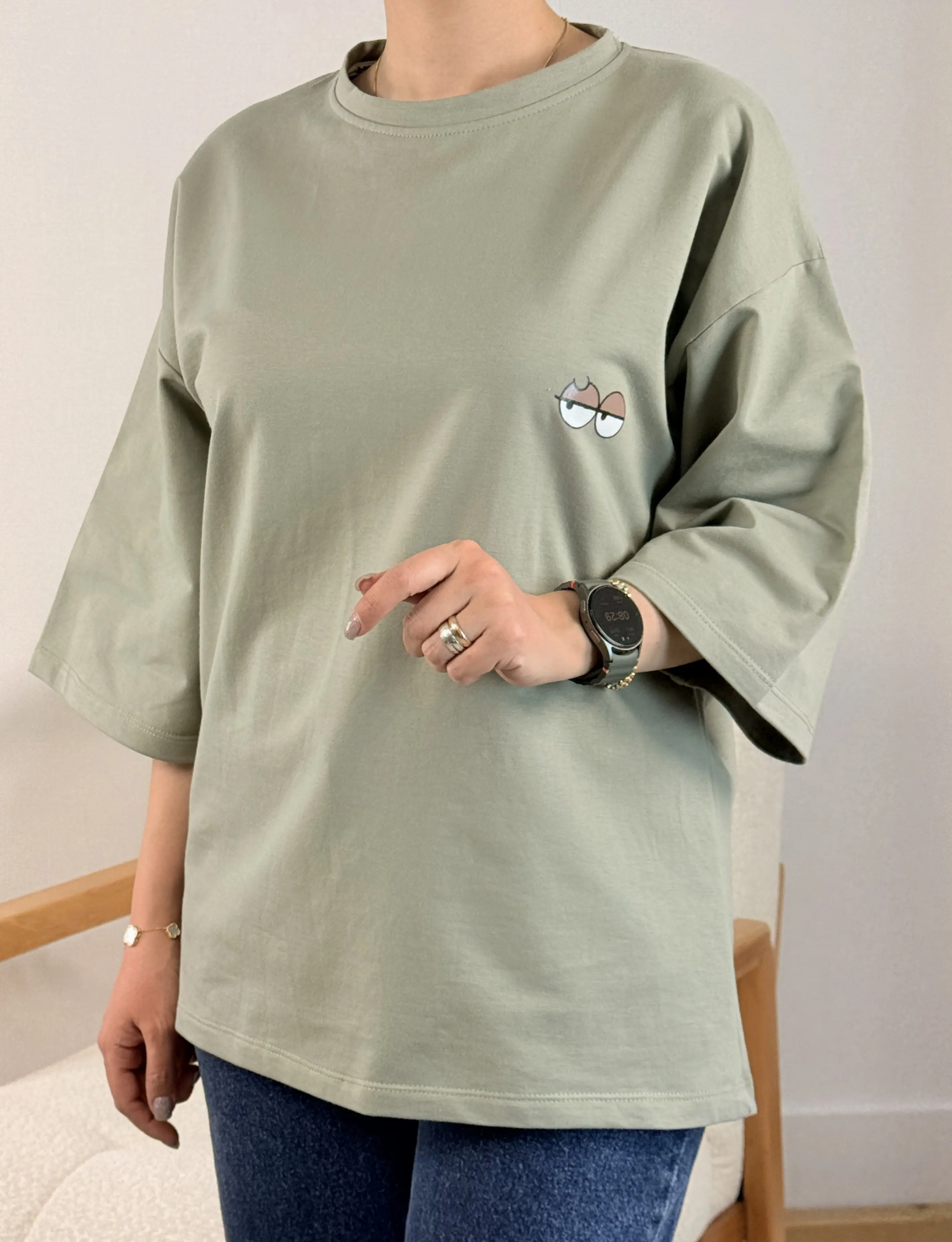 تیشرت باکسی چشمی